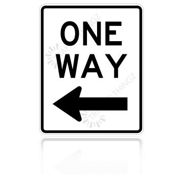 MUTCD R6-2L One Way Left